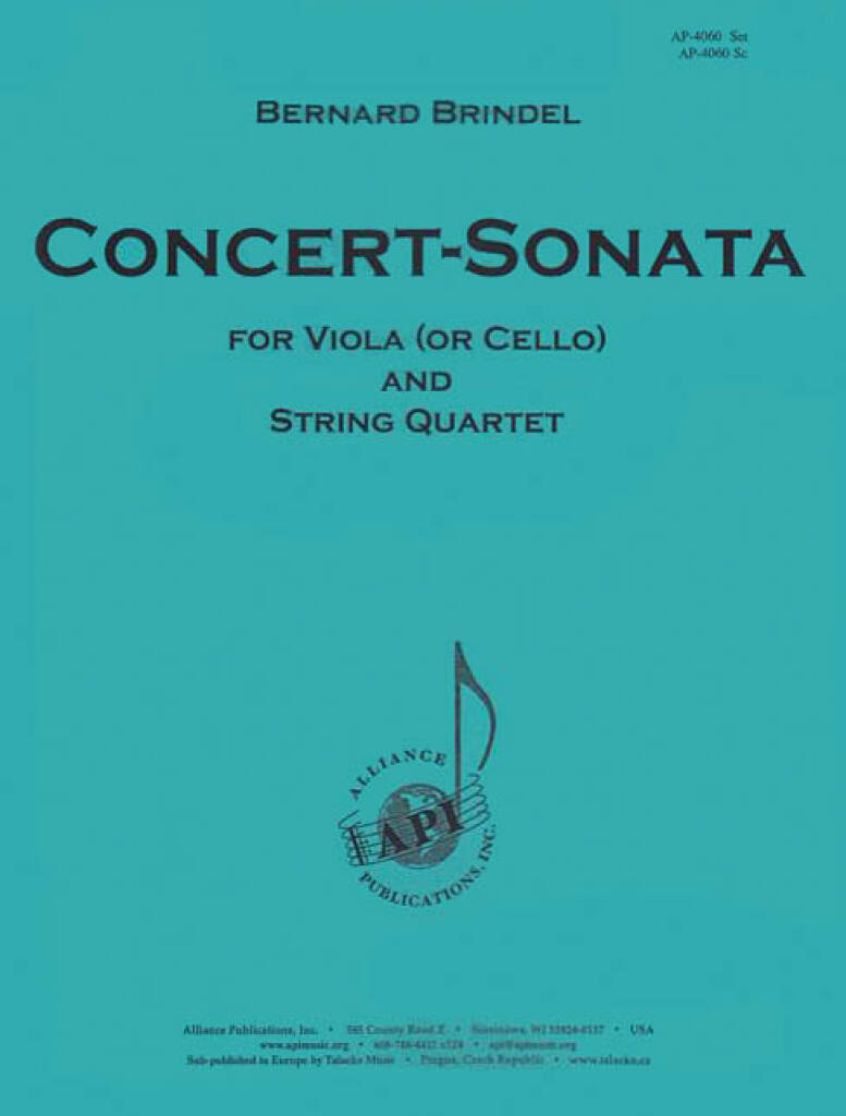 Concert-sonata For Viola (vc) Solo & Strg Qt